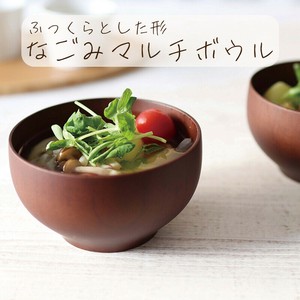 なごみマルチボウル　木製椀　めいぼく天然木 自然 汁椀 ぷっくり