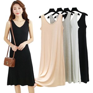 Casual Dress Plain Color Spring/Summer A-Line One-piece Dress Ladies' M Simple NEW