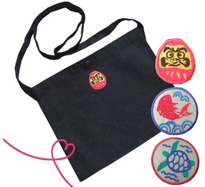 Shoulder Bag Lucky Charm Japanese Pattern