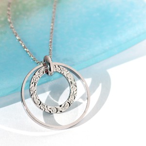 Silver Top Silver Chain Necklace Pendant Long Jewelry Made in Japan