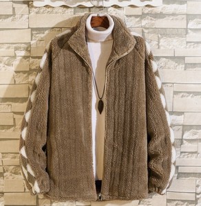Mouton Coat Men's Fleece Jacket Stand Color Leisurely A3 2 4