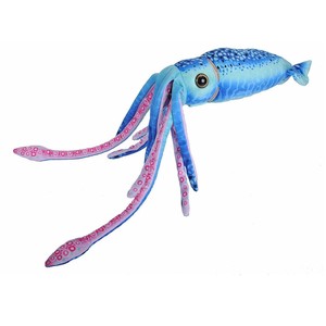 動物園 水族館 博物館 ワイルドリパブリック 海の生き物 ぬいぐるみ  ダイオウイカ ブルー 20"