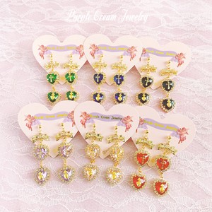 Closs Heart Bijou Pierced Earring 10 80 Korea Accessory