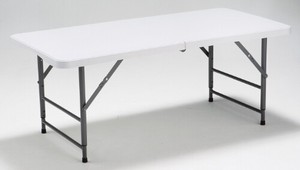 天板が強化プラスチックの折りたたみ作業テーブル OST-120WH