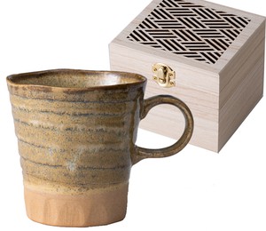 Mino Kiln Change Mug Wood Boxed Pottery Porcelain Mug