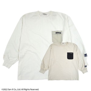 Rilakkuma T-shirt Outdoor Good Long Sleeve San-x Long T-shirts Pocket Big Silhouette