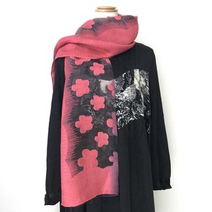 Stole Red Floral Pattern Embroidered Stole