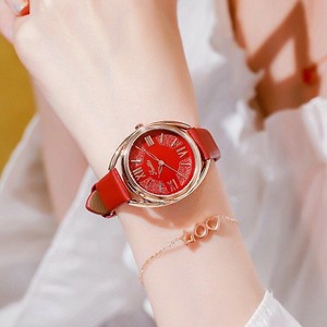 Wrist Watch Ladies Leather Metal Band Waterproof Clock/Watch Light-Weight 654
