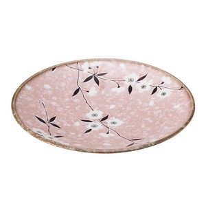 Mino ware Main Plate Pink Sakura