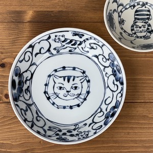 もっとねこまるけ　ヒゲカラ　反らし型　6.3深皿　【日本製　パスタ皿　深皿　美濃焼】ヤマ吾陶器