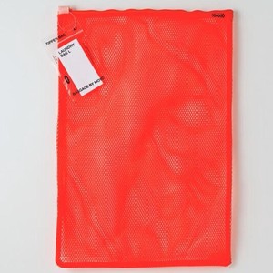 メッシュバッグB3サイズ（オレンジ）　日本製　洗濯OK『LAUNDRY BAG L/ORANGE』