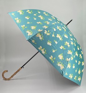 一級遮光　晴雨兼用　大寸長傘　レモンプリント　ジャンプ傘