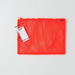 メッシュバッグB4サイズ（オレンジ）　日本製　洗濯OK『LAUNDRY BAG M/ORANGE』
