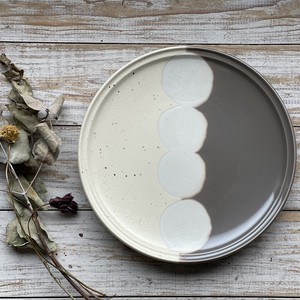 ワンプレートまるけ　アーク　リム型　7.0皿　【日本製　大皿　ワンプレート　美濃焼】ヤマ吾陶器