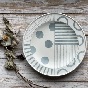 ワンプレートまるけ　ハーモニー　タマリム型　8.0皿　【日本製　大皿　ワンプレート　美濃焼】ヤマ吾陶器