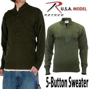 ROTHCO（ロスコ）G.I.ニットセーター　#6368 G.I. Style 5-Button Sweater