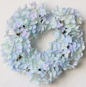 彩か｜Saika　リース/フラワーリース/Wreath-Pastelブルー　アジサイ　M　「2022新作」
