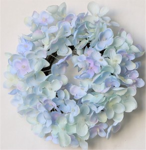 彩か｜Saika　リース/フラワーリース/Wreath-Pastelブルー　アジサイ　S　「2022新作」