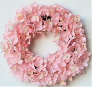 彩か｜Saika　リース/フラワーリース/Wreath-Pastelピンク　アジサイ　M　「2022新作」