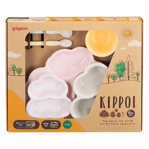 ピジョン* ベビー食器セット KIPPOI(キッポイ）ベビーピンク＆ピーチホワイト