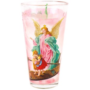 無煙 キャンドル 『守護天使 祈り -Angel de La Guarda-』 ろうそく　グラス型　アメリカン雑貨