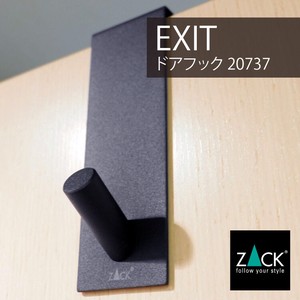 ドアフック マットブラック ドア幅19mm用｜20737 EXIT (コートフック コート掛け コート用フック 衣類掛け)