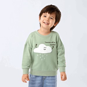 Long Sleeve Fleece Kids Sweatshirt Top Children's Clothing Kids Baby Green Sax