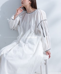 Cotton Embroidery Lace 2-Way One-piece Dress