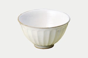 陶彩「ﾅﾁｭﾗﾙT」白化粧　面取飯碗　【日本製　波佐見焼　茶碗】
