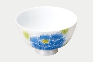 Rice Bowl Porcelain Peony Arita ware L size Made in Japan