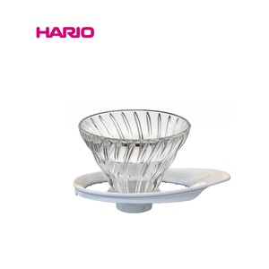 2022 新作『HARIO』V60 耐熱ガラス透過ドリッパー 01　VDGR-01-W（ハリオ）