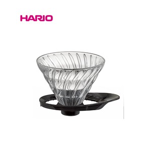 『HARIO』V60 耐熱ガラス透過ドリッパー 02　VDGR-02-B（ハリオ）