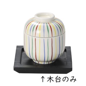 【日本製】ZEN黒マット茶碗むし台[木]（むし碗は付きません）