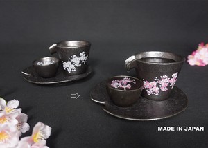Chilled sake Set Sakura Mino Ware Japanese Sake Cup Cup Made in Japan Pottery