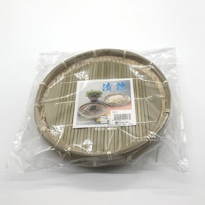 竹　ざる蕎麦　ざるうどん　天ぷら皿　キッチン雑貨　料理皿　天然素材の　丸浅ザルミス付2枚セット