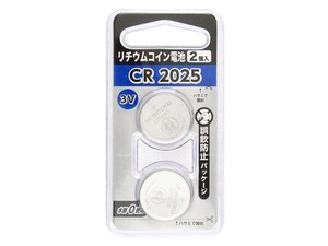 【ボタン電池です】リチウムコイン電池(CR2025)2P