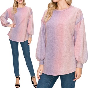 Sweater/Knitwear Lavender Gradation Tops