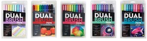 Tombow Marker/Highlighter Dual Brush 10-color sets