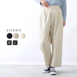 Full-Length Pant Waist Cotton Linen Tuck Pants Wide Pants Tapered Pants