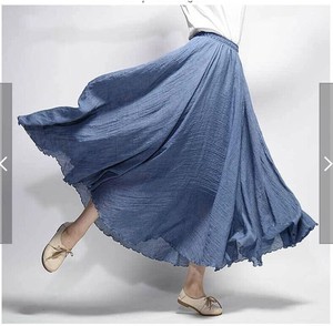 2022 Flare Skirt Long Skirt Long Skirt Funwari Ladies 20 Colors 2 8 24