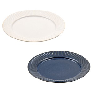Main Plate White Blue 2-types 19cm