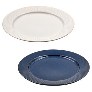 Main Plate White Blue 2-types 23cm