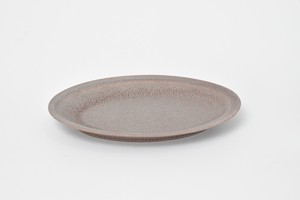 MU釉 グレージュ10吋オーバルプラター 楕円皿 茶系 洋食器 変形プレート 日本製 美濃焼 おしゃれ