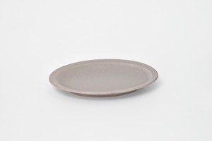 MU釉 グレージュ8吋オーバルプラター 楕円皿 茶系 洋食器 変形プレート 日本製 美濃焼