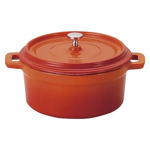 18cmココット ベイクオレンジ 赤系 洋食器 オーブンウェア 陶鍋・グラタン 直火OK