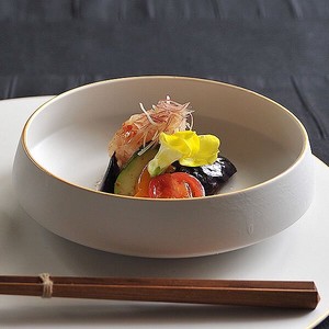 渕金ビスクマットくくり鉢 （小） 白系 和食器 中鉢 日本製 美濃焼 おしゃれ モダン