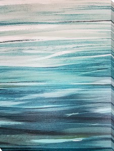キャンバスパネル Art Panel abstract blue sea wave art
