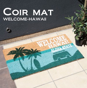 【玄関マット】Coir mat コイヤーマット［WELCOME-HAWAII］＜アメリカン雑貨＞