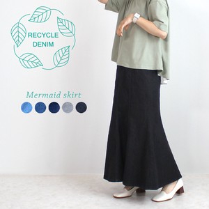 Recycling Denim Long Mermaid Skirt Collection