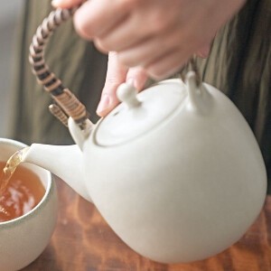 美浓烧 日式茶壶 翠 土瓶/陶器 日本制造